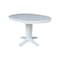 International Concepts 36 in. Solid Wood Round Top Pedestal Table with 12 in. Leaf - 30.1 in.High - Dining Height in White K08-36RXT-23B - alternate 10